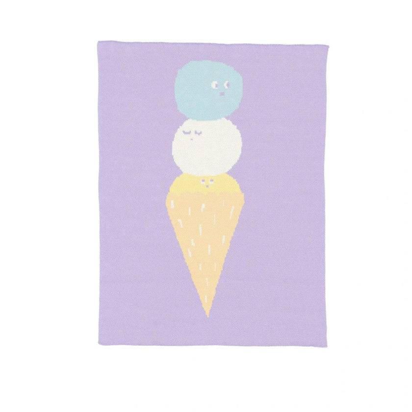 Ice Cream Knit Mini Blanket
