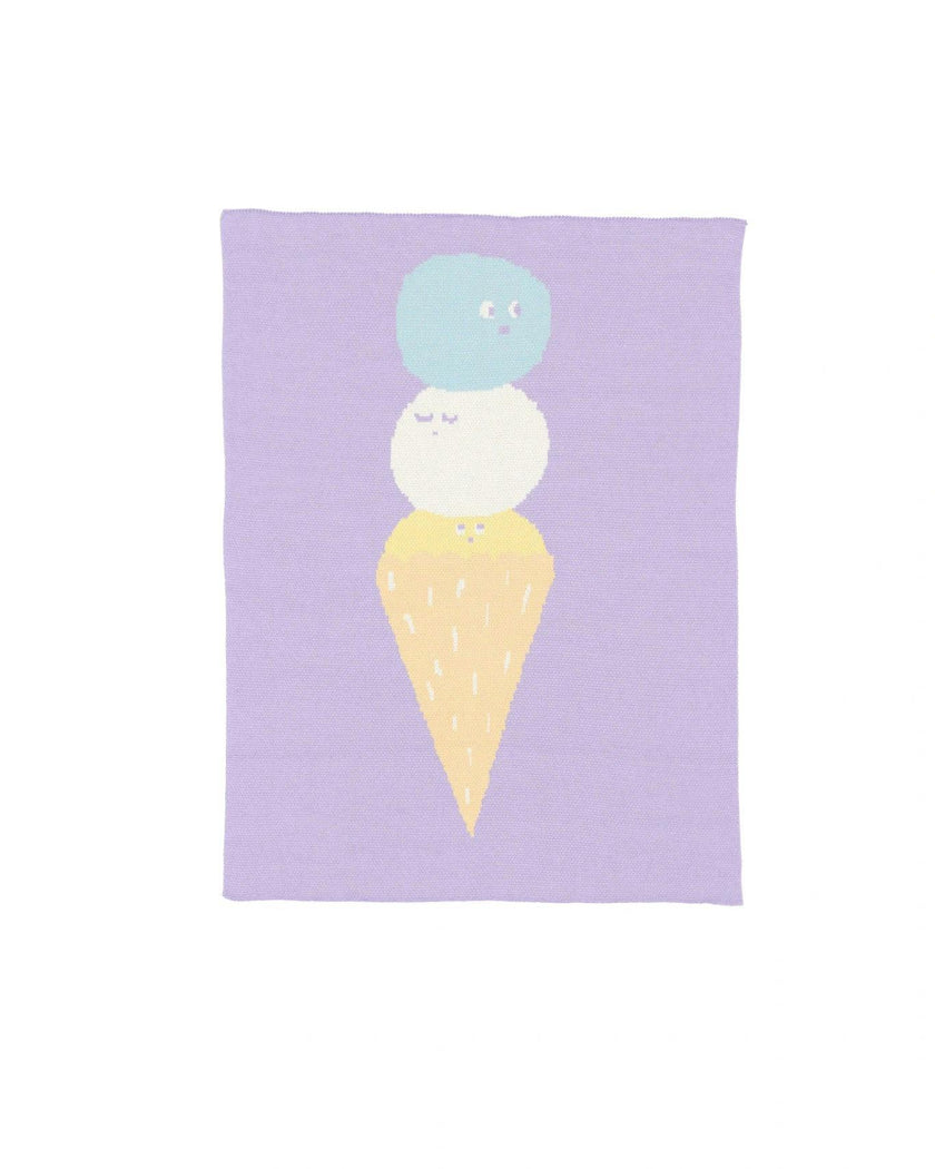 Ice Cream Knit Mini Blanket