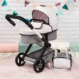 Bayer Design Dolls: Pram Xeo - Gray & White Stars