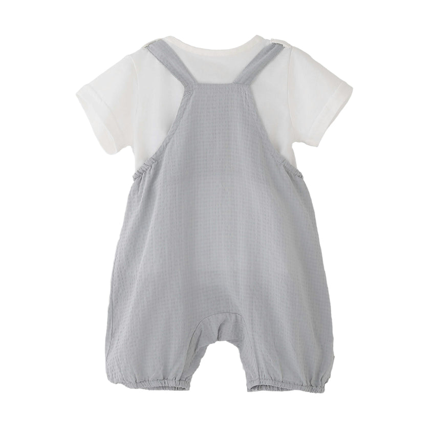 Gray Rocking Horse Romper