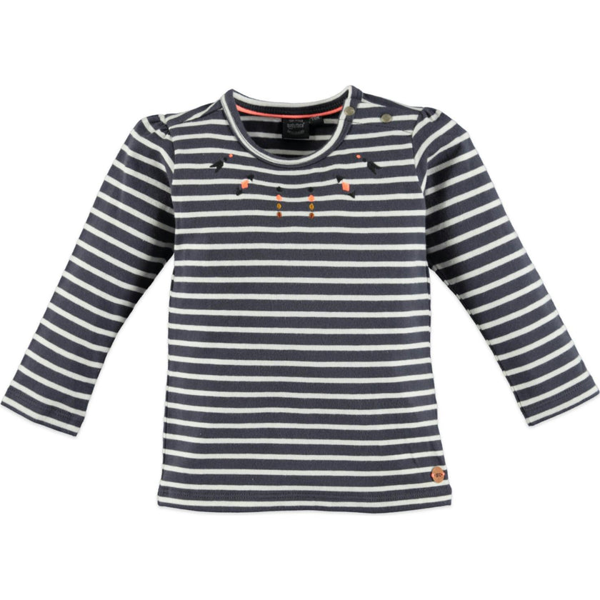 Puff Sleeve Stripes Top
