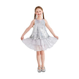 Purple Sylvara Sequin Ruffle Skirt Set