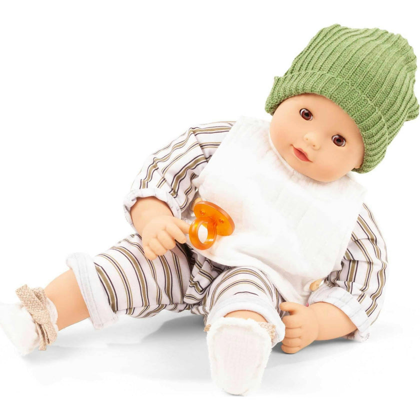 Maxy Muffin 16.5" Baby Doll with Sleepy Eyes and Urban Stripes Clothing