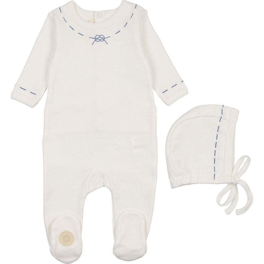 Soft Stitches Footie & Hat Set