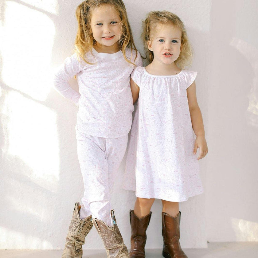 Dallas-Fort Worth Two Piece Kids Pajamas