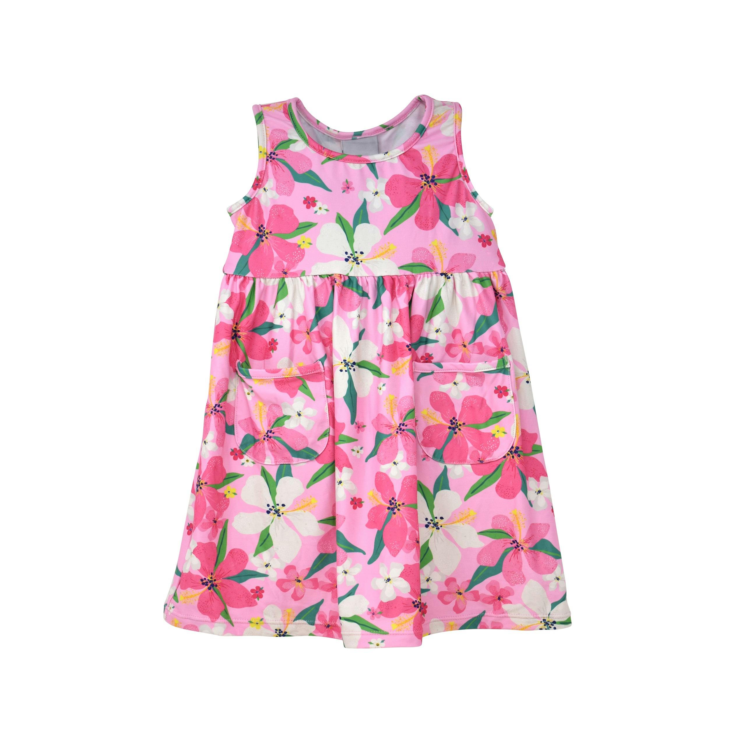 UPF 50+ Dahlia Sleeveless Tee Dress w/ Pockets