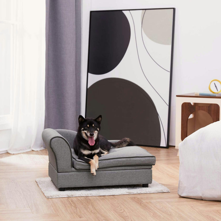 Ivan Linen Pet Sofa with Storage & Washable Cover