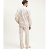 Men's Twill Pajama Set in Light Blue Gingham