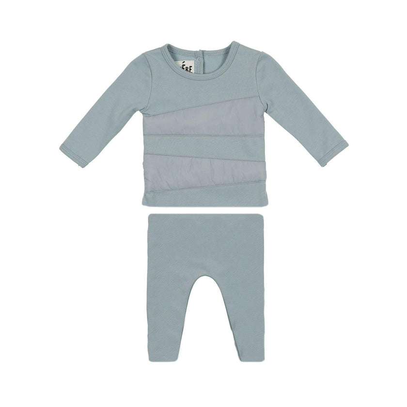 Puffed Triangle Long Sleeve Top & Pant 2-Piece Set