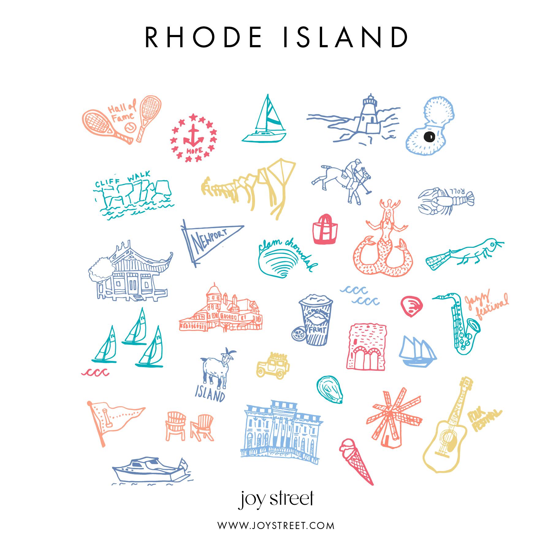 Rhode Island Two Piece Kids Pajamas