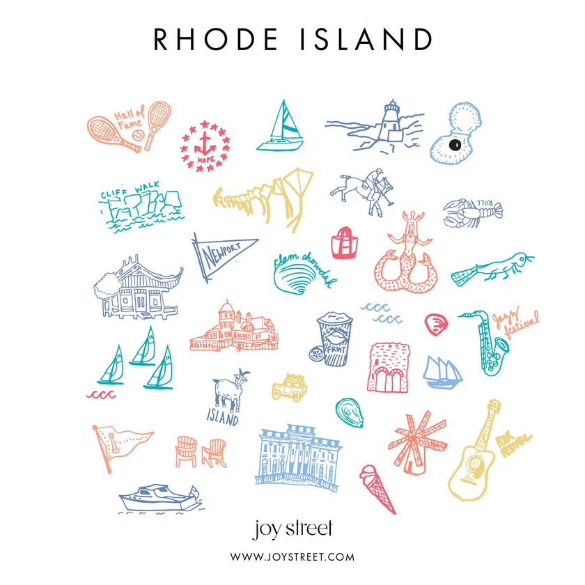 Rhode Island Women’s Front Long Pajama Set