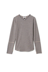 Stripped Vneck Top