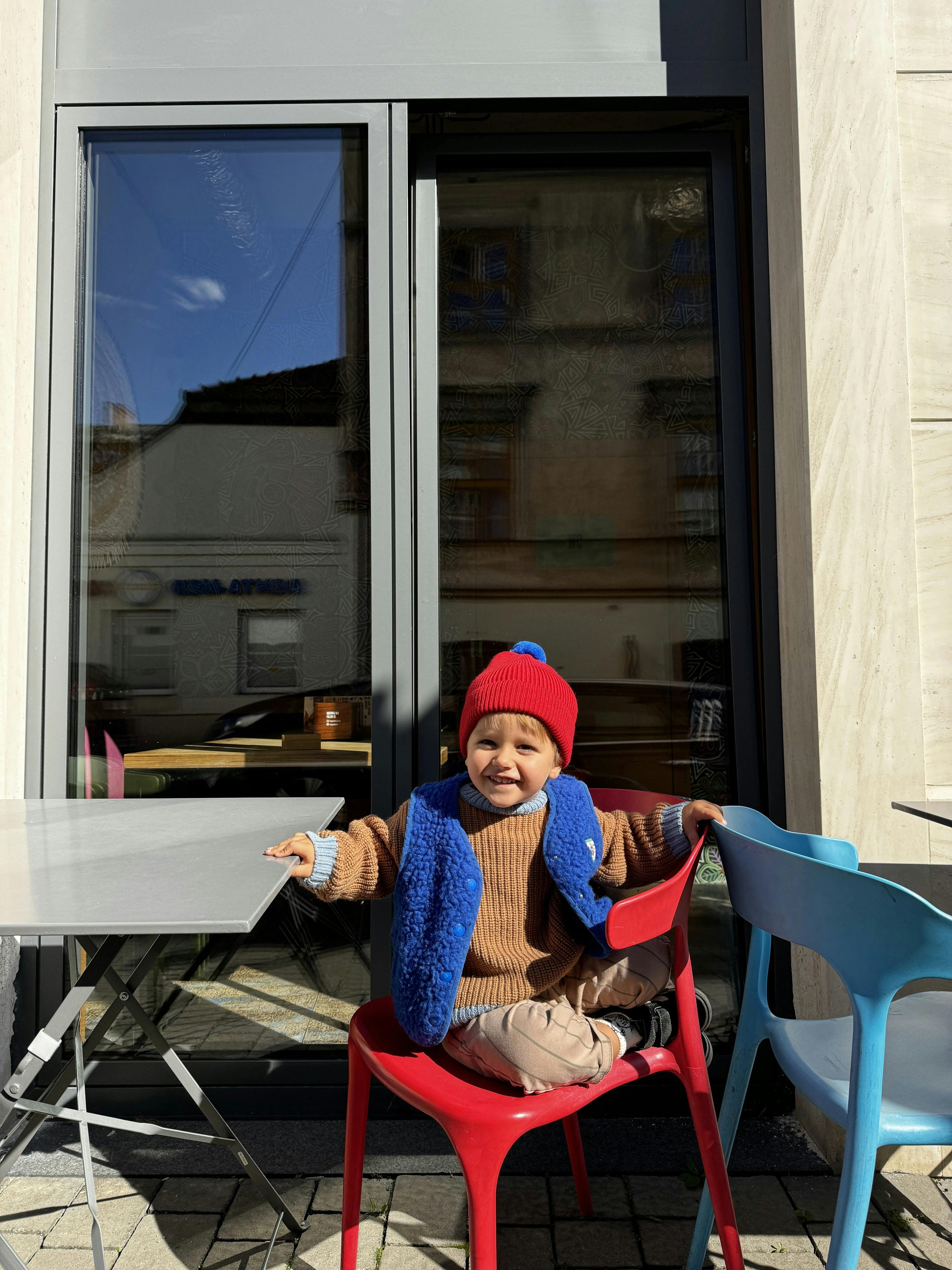 children's merino beanie - cherry pop
