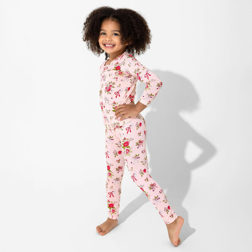 Bows & Blooms Bamboo Kids Pajamas