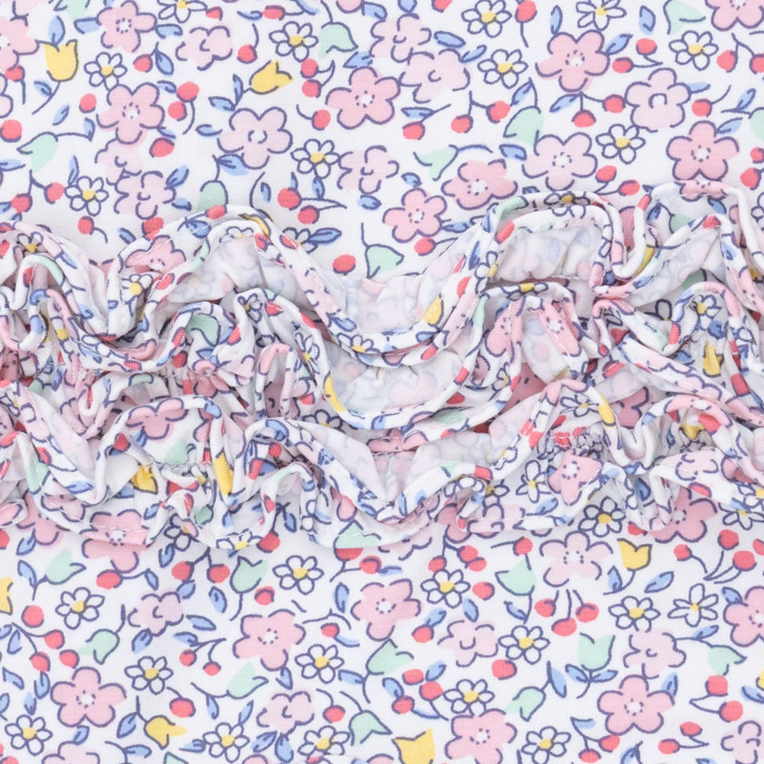 Elizabeth's Garden - 2 Way Ruffle Back Zipper Footie