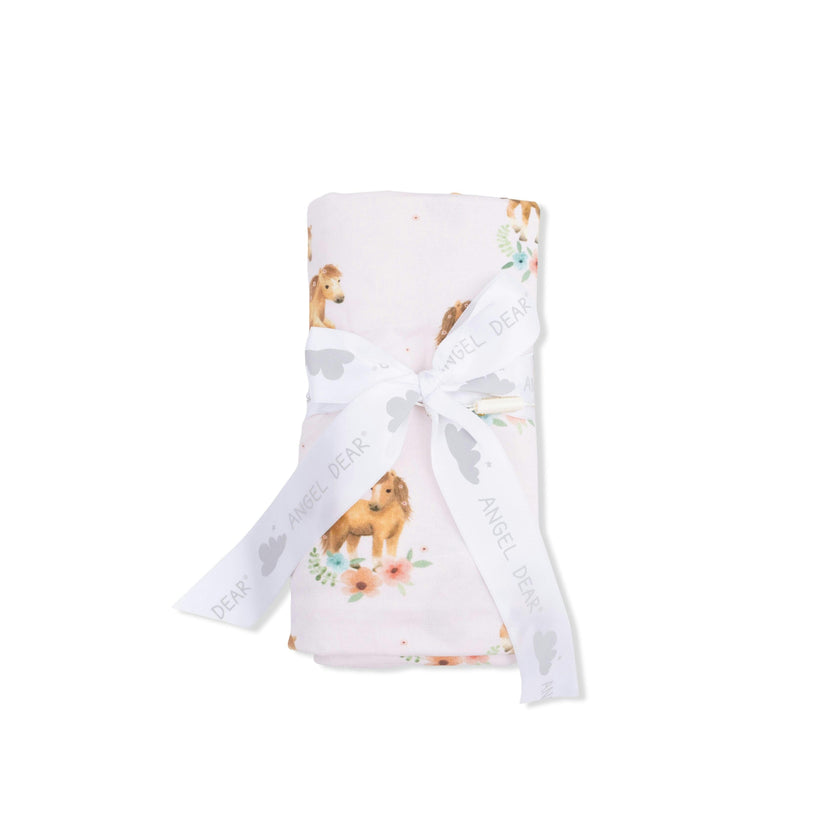 Pink Ponies - Swaddle Blanket