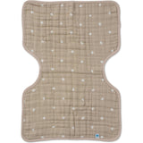 Cotton Muslin Burp Cloth - Taupe Cross