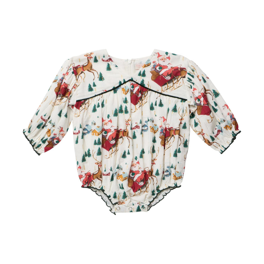 Baby Girls Wynne Bubble - Santa Sleigh