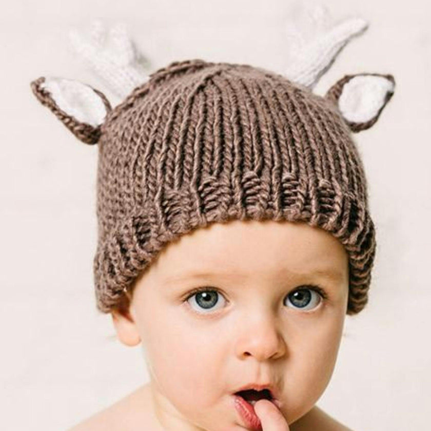 Hartley Deer Tan Knit Hat