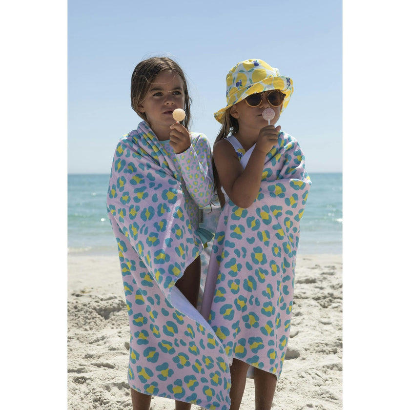 Candy animal dots large beach towel