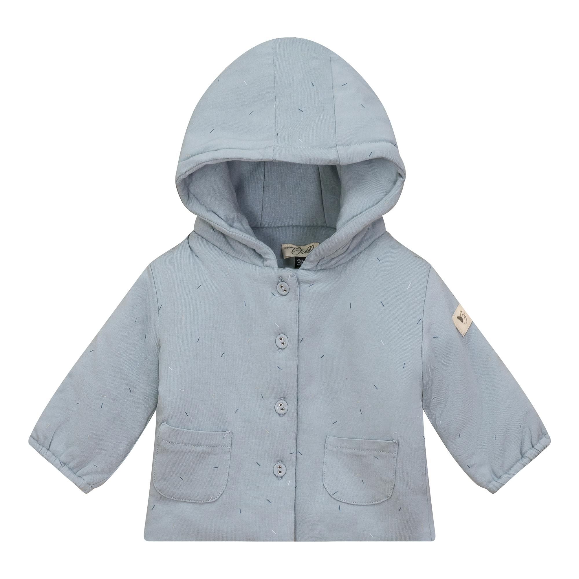 Sprinkle Print Puffy Button Front Pockets Jacket