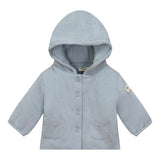 Sprinkle Print Puffy Jacket Blue Mist