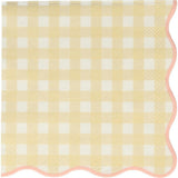 Set of 12 Gingham Small Napkins