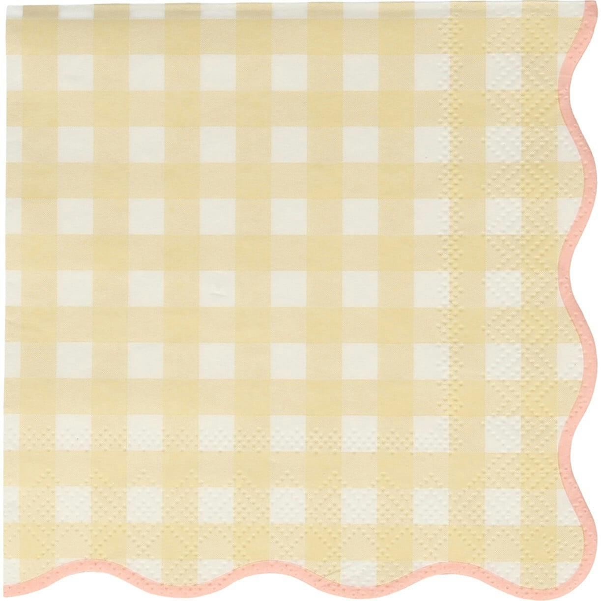 Set of 12 Gingham Small Napkins