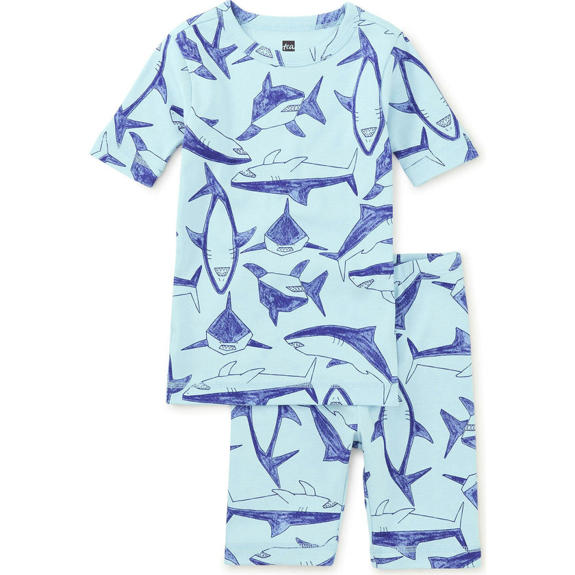 In Your Dreams Above-Knee Short Pajama Set, Blue