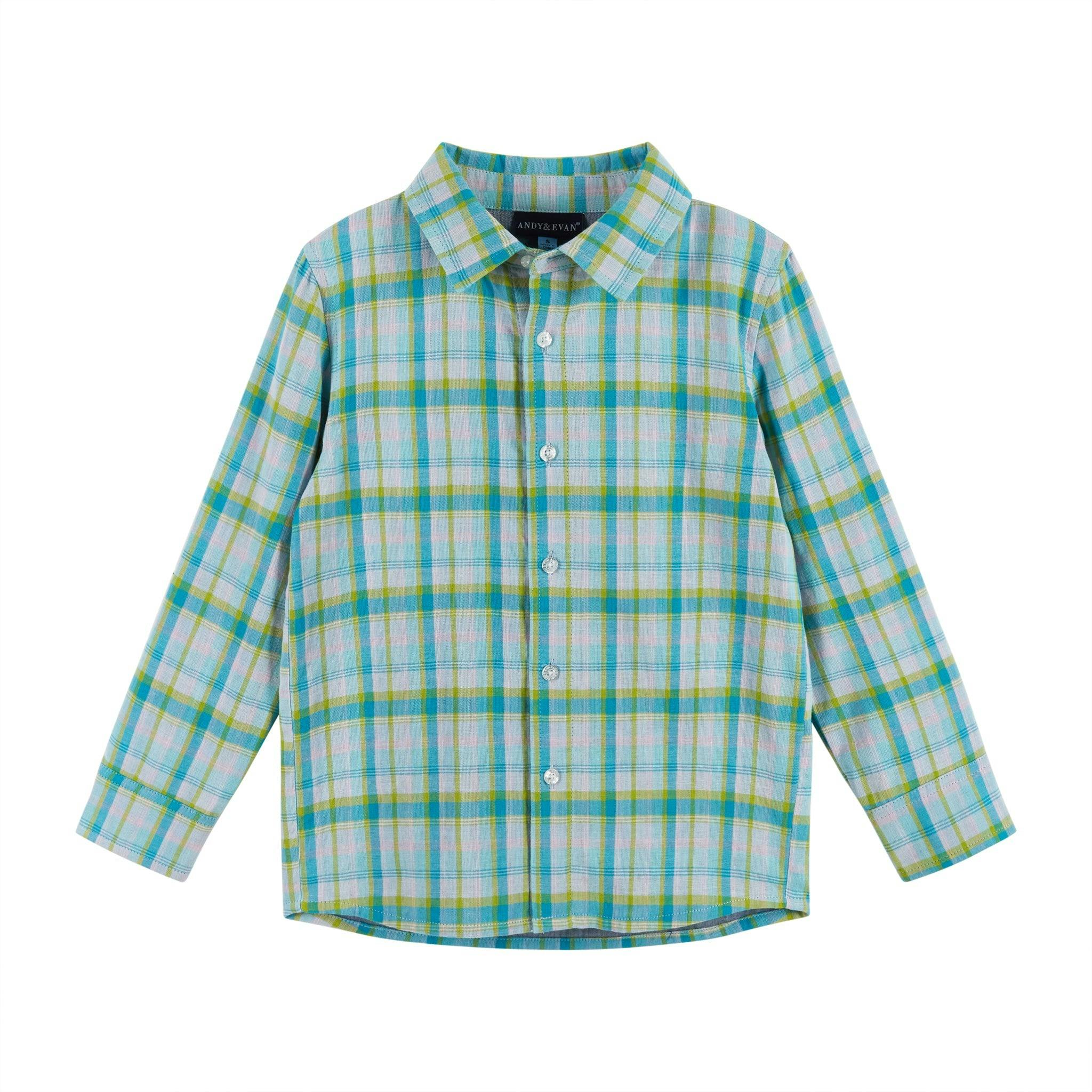 Boys 4-Piece Vest Set | Navy & Khaki Plaid