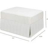 Crawford Gliding Ottoman in Fog Chatham Stripe Performance Eco-Weave