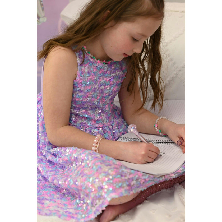 Purple Party Sequins Dress