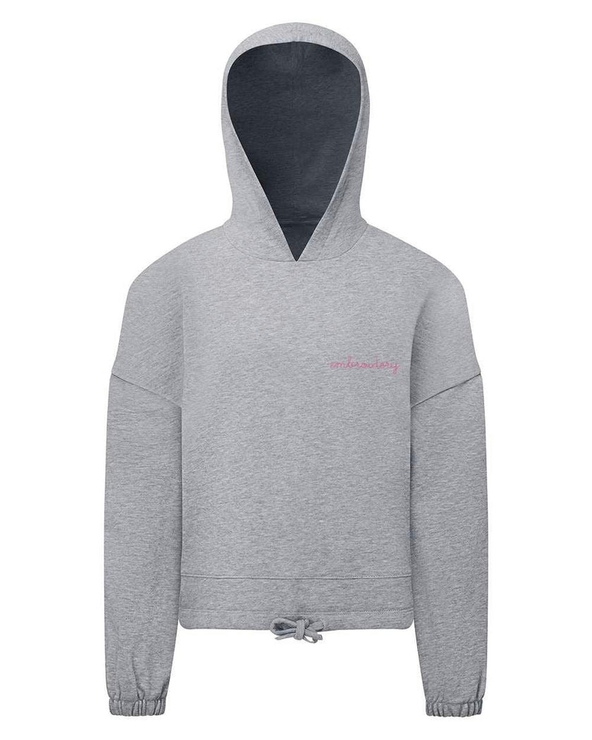 Cherry Monogrammed Girls Cropped Hoodie