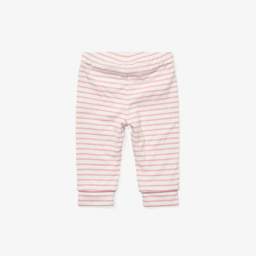 Andy Baby Legging, Dusty Rose Mini Stripe