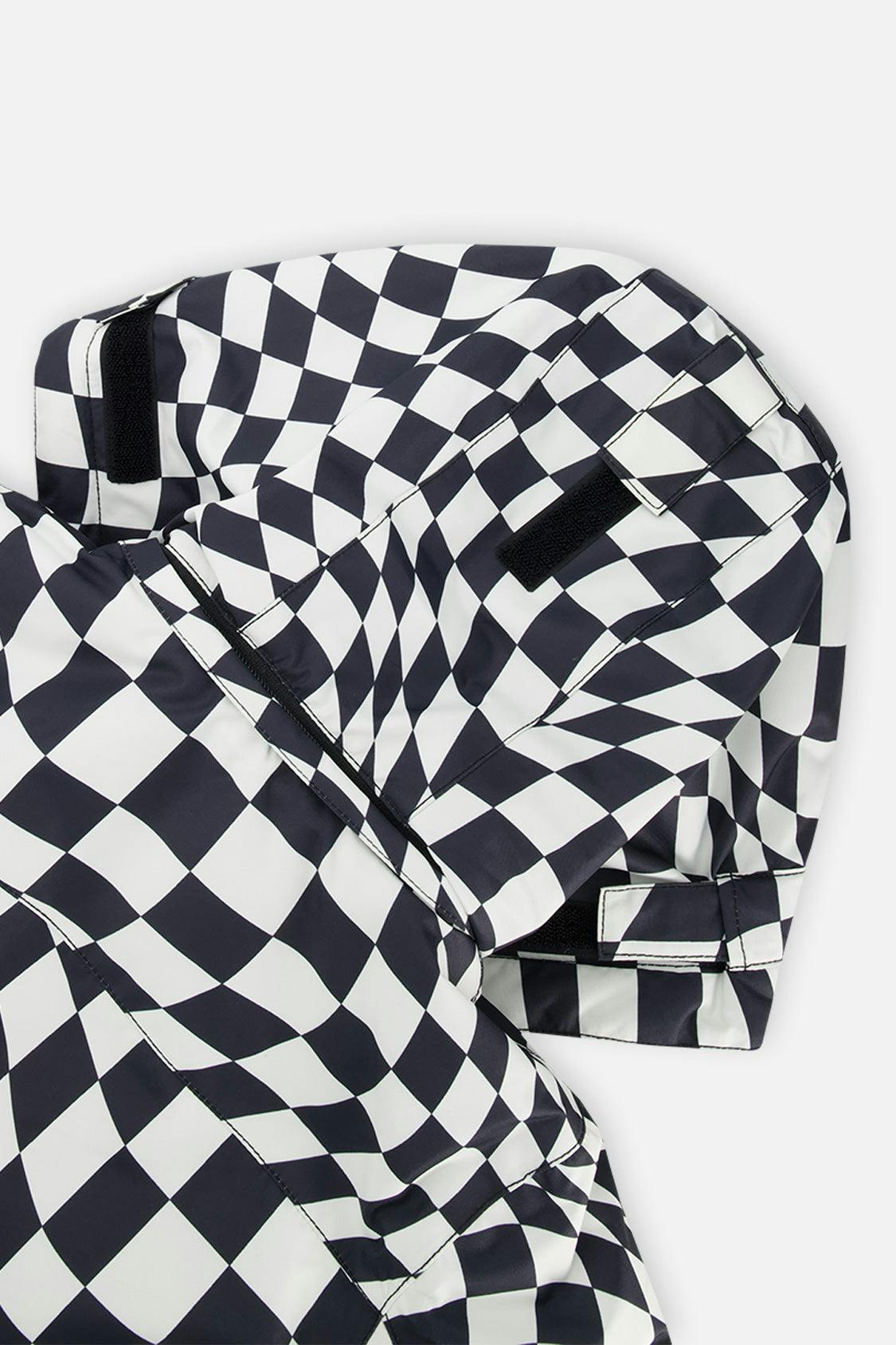 Two Piece Teknik Snowsuit White Checkered Print