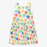 Kids tiered tank dress in under the sea