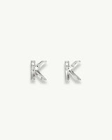 Monogram Studs in Silver
