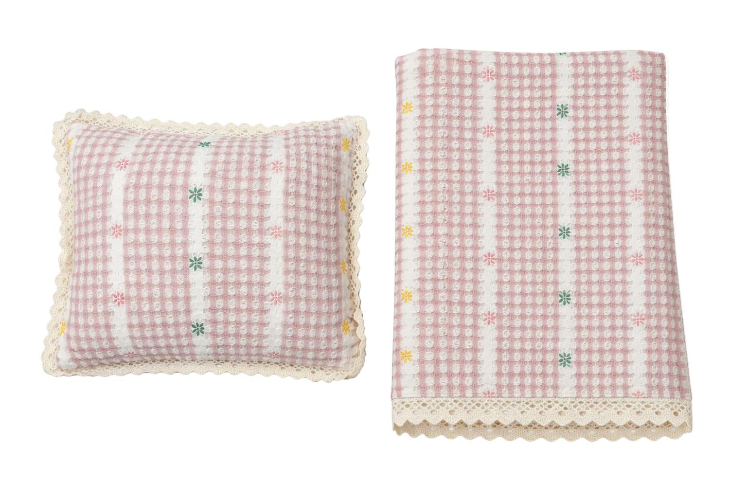 Knit Blanket Pillow Set