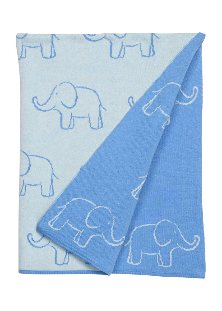 Nursery Blanket - Blue Elephant