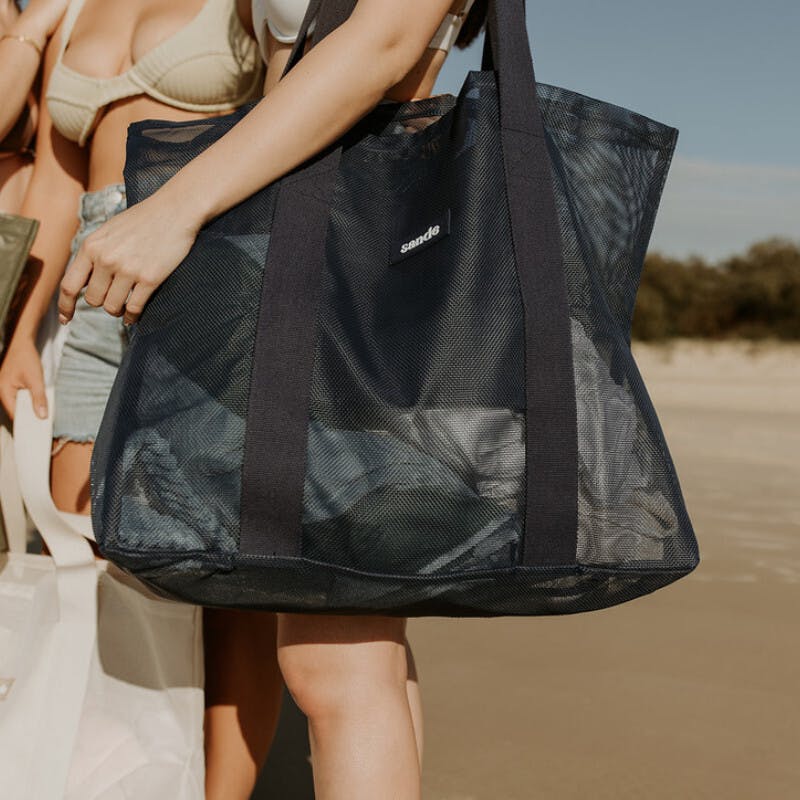 Beach Hauler™ - Mini Mesh Beach Bag – Deep Sea