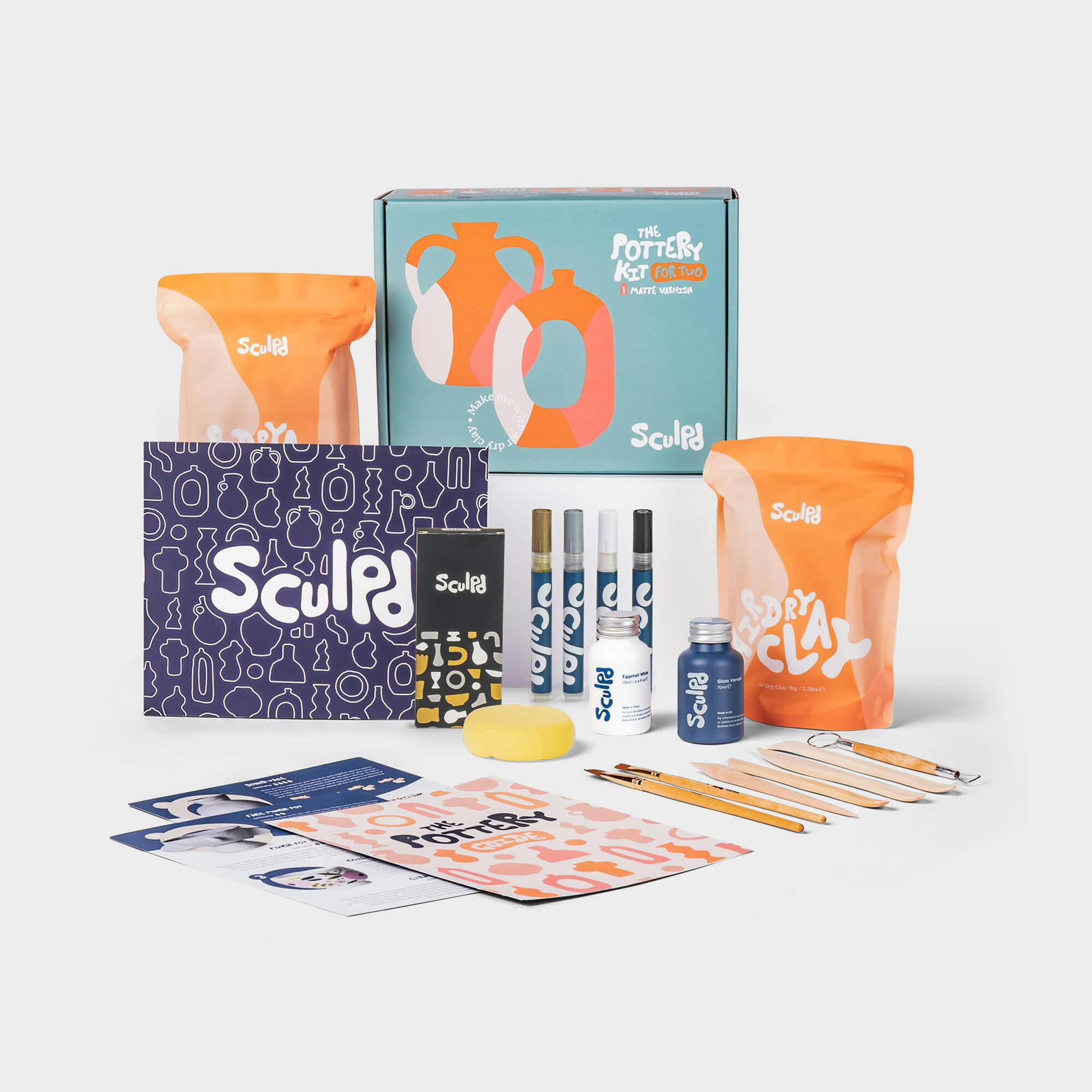 Home Pottery Kit with Paint Set