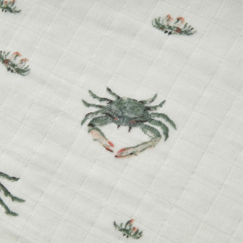Coastal Bamboo Muslin Swaddle Blanket