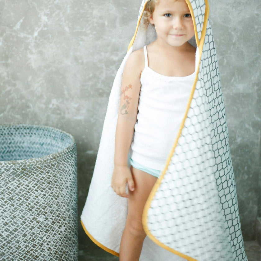 Block-Printed Terry Towel