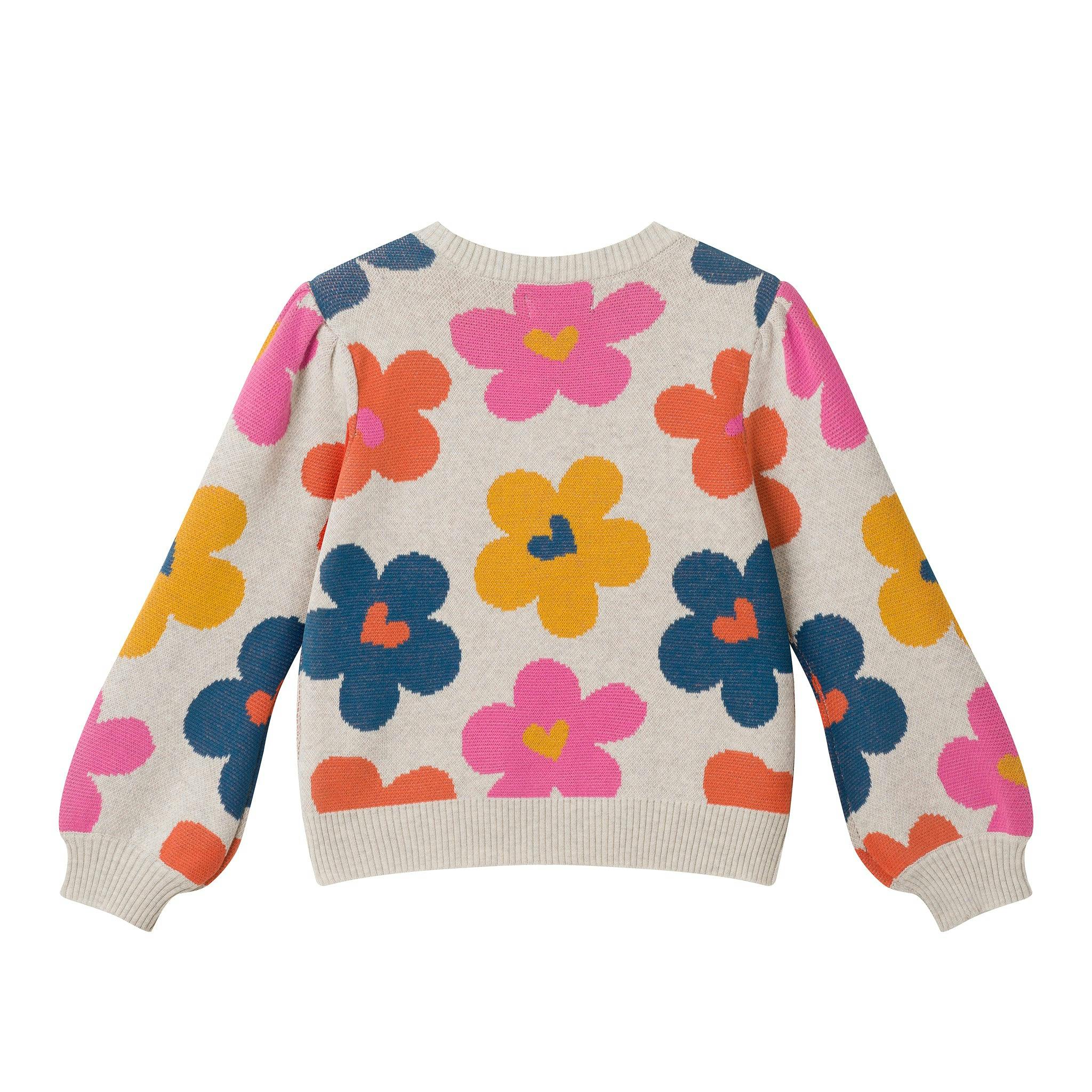 Girls Sweater & Flare Legging Set | Flowers & Hearts