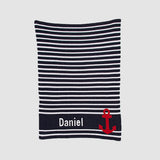 Monogrammed Eco Baby Anchor Throw