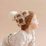Diamond Faire Isle Hat - Walnut