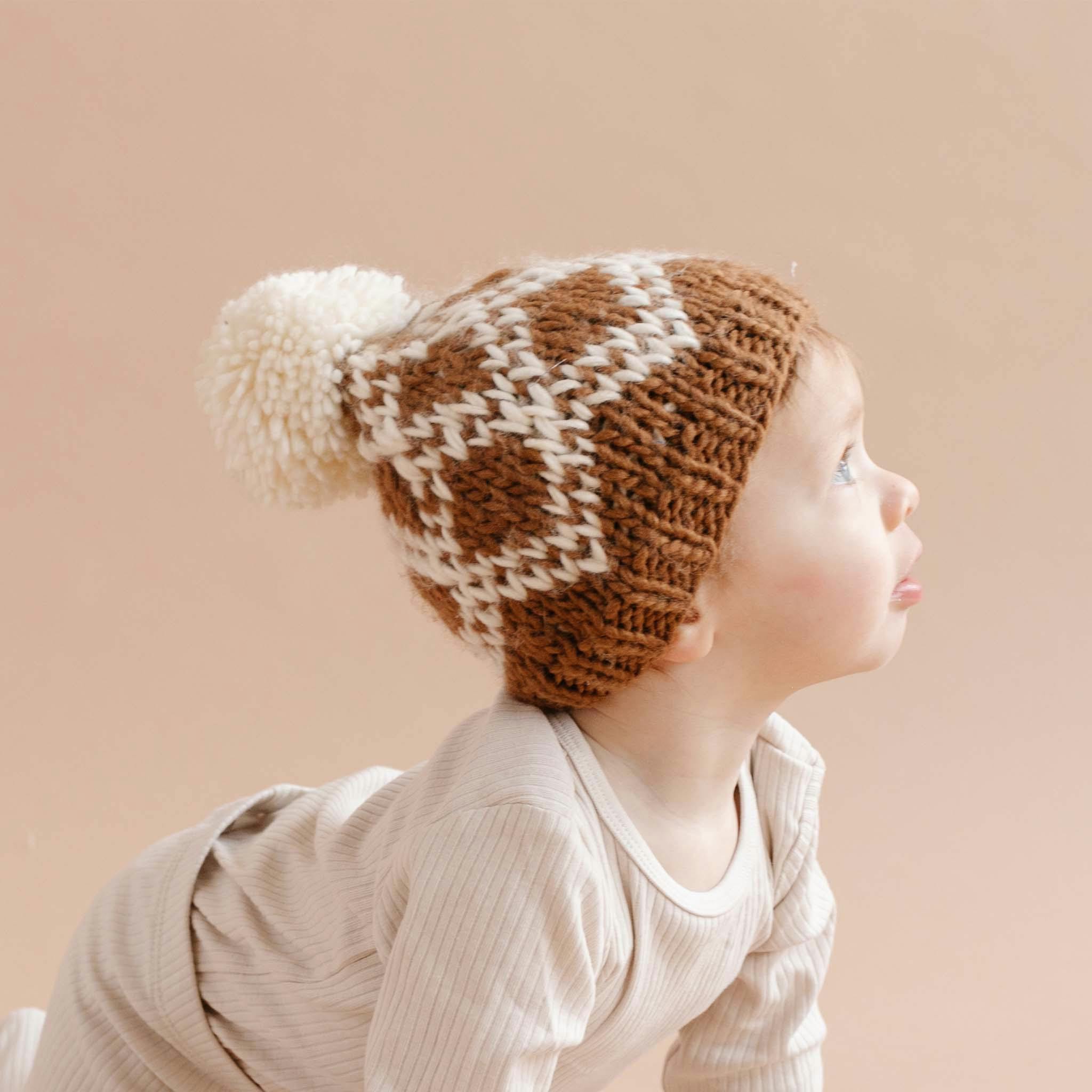 Diamond Faire Isle Hat - Walnut