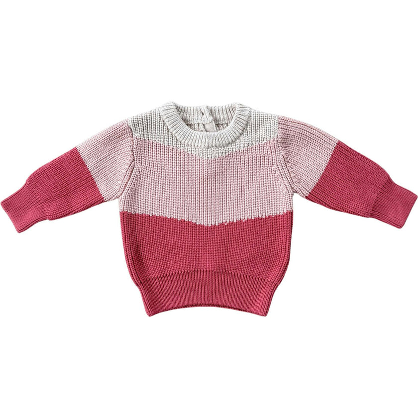 Girl's Colorblock Knit Sweater