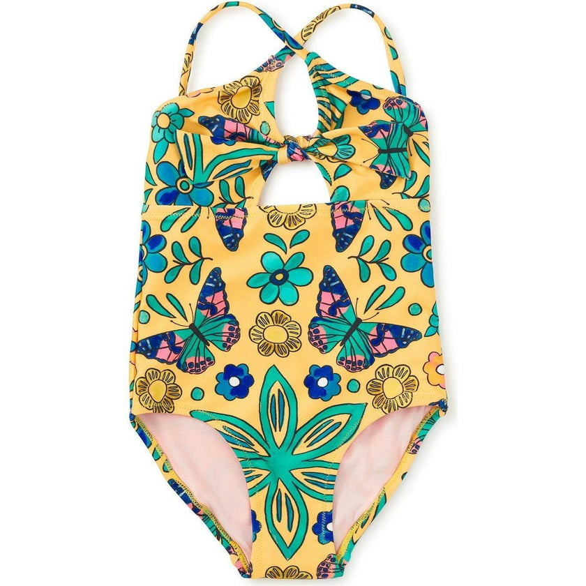 Cut Out One Piece Swimsuit, Yellow