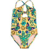Cut Out One Piece Swimsuit, Yellow